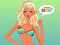 Jurk - Blonde op het strand om online te spelen