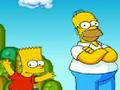 Bart en Homer in Mario World om online te spelen